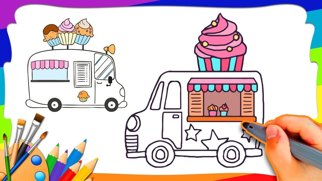 Download Cupcake Food Truck How To Draw A Food Truck Cupcake ...