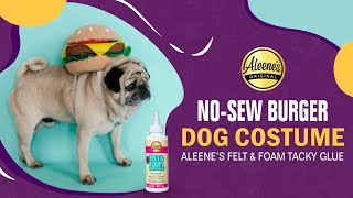 DIY Dog Costume: No-Sew Burger with Felt Glue 🍔