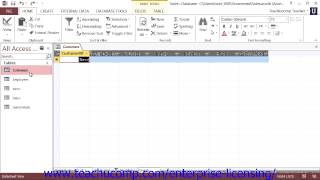 Microsoft Office Access Tutorial 2013 DataSheet View 3.1 Employee Group Training
