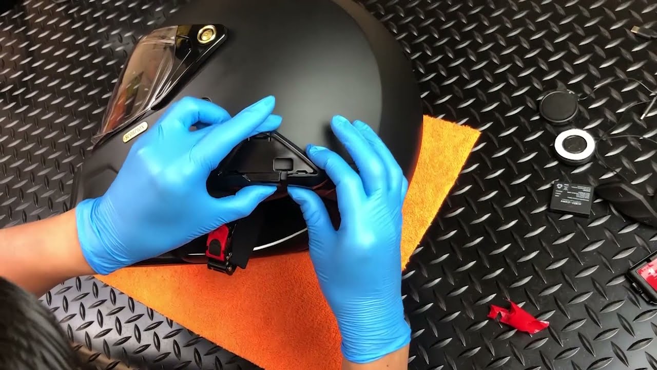 installing center communication device into a scorpion x 900 helmet Chin Mount for EXO-XT9000 Complete Review of the Scorpion