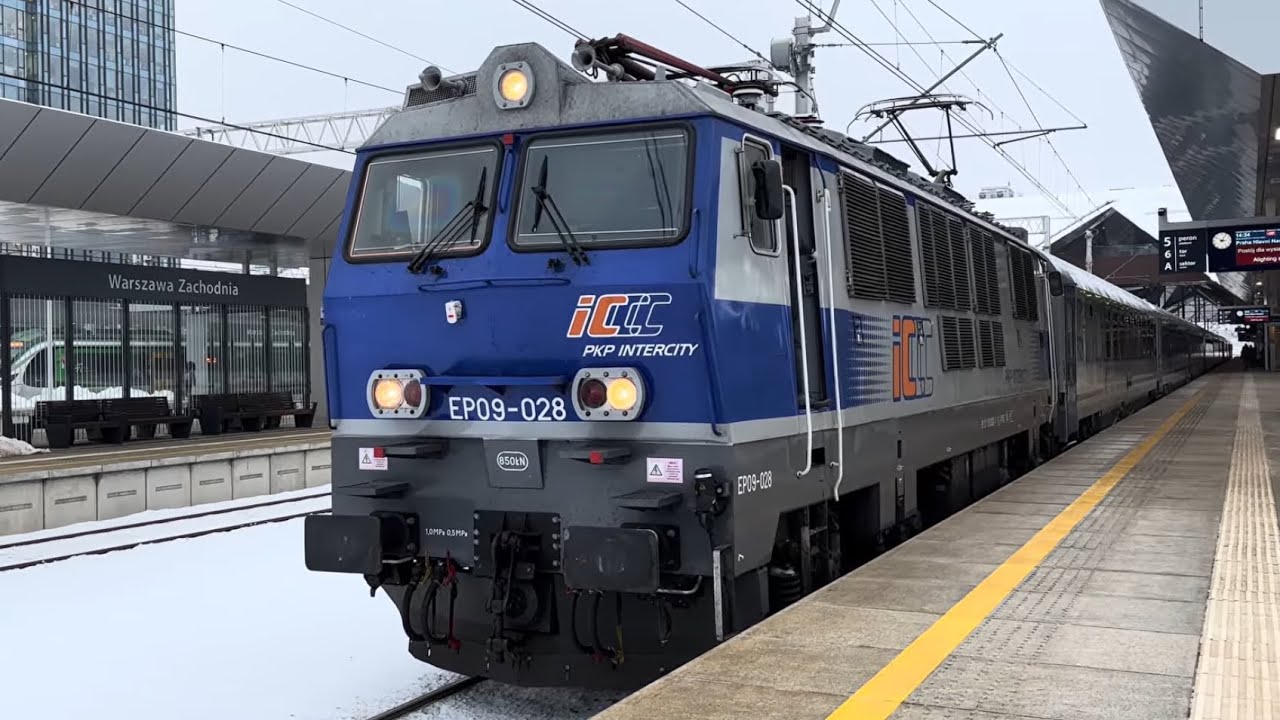 Odjazd EP09-028 Z IC ,,Silesia’’ RP1 Na stacji Warszawa Zachodnia