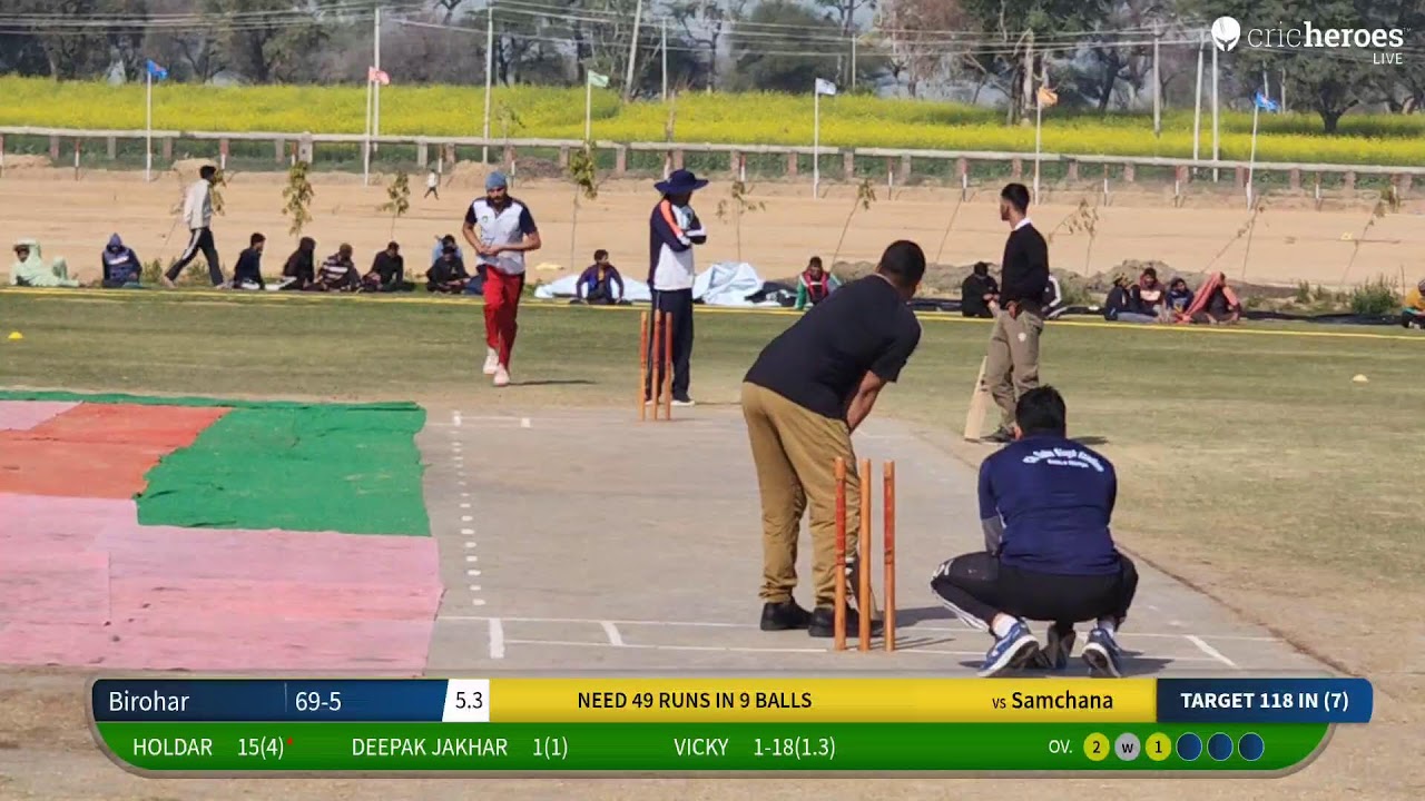 Samchana vs Birohar live cricket match | ch.sube Singh memorial cup Dohka hariya live - ch.subbe Si