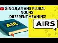 50 Singular &amp; Plural Nouns with Different Meanings | English Vocabulary Made Easy