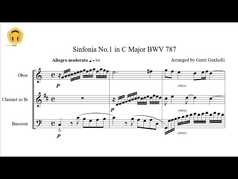 Sinfonia No. 1 in C Major, BWV 787 (Woodwind Trio) - Johann Sebastian Bach