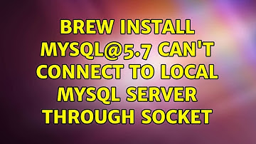 brew install mysql@5.7 can