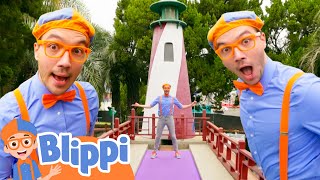 🏌️♂️Blippi's Mini Golf Mania!⛳️| Blippi | Moonbug Kids - Sports and Games For Kids