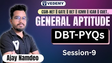DBT-JRF Crash Course|| Session-9|| Ajay Namdeo||CSIR-NET||GATE||DBT||ICMR