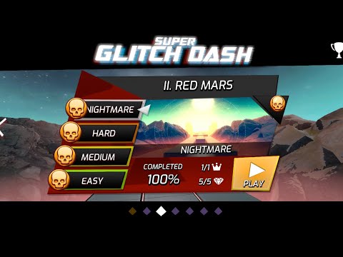 Red Mars (Nightmare) - Super Glitch Dash [All Diamonds] + Crow