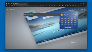 Edge Project Phoenix: Weather (Greeting) could be moved from Left to Right on the NTP screenshot 1