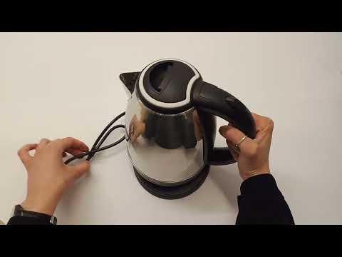Електрочайник побутовий з нержавіючої сталі 1.8л з автовимкненням і захистом від перегріву потужний кухонний чайник 1500 Вт, видео 1