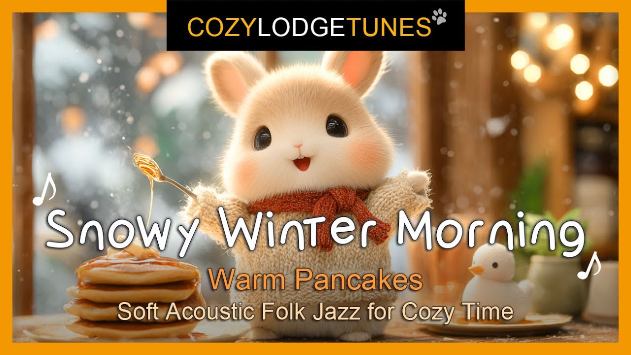 Snowy Winter Morning: Warm Pancakes ❄️ Soft Acoustic Folk Jazz for Cozy Time 🥞❄️✨