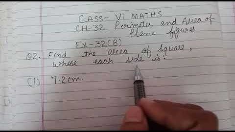 Q2 full Ex-32 B ch-32 Perimeter and area of plane figures class VI ICSE maths love with mathematics