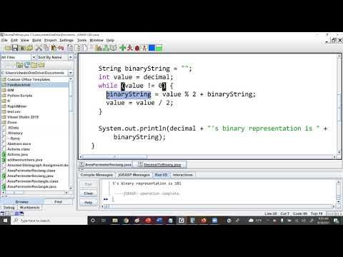 A Java program that prompts the user to enter a decimal integer and ...