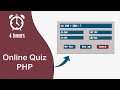 Online quiz project in php and mysqli in 4 hours   how to create a quiz in php