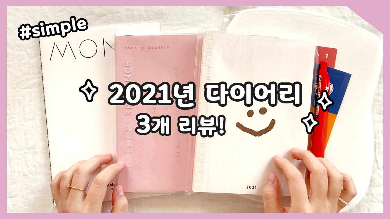 2021년 다이어리 예쁜 게 이렇게 많은데 한 개만 쓸 수는 없잖아요?! 그래서 3개 리뷰하는 영상 / 제리니 JRINI
