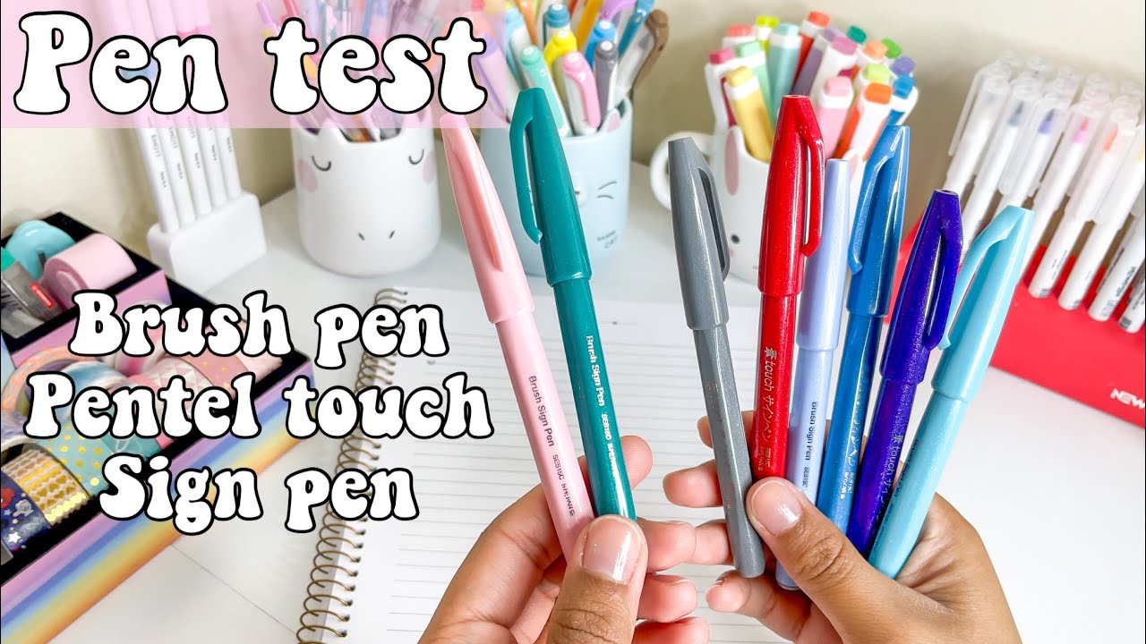 Pen test! Testando brush pen Pentel touch sign pen (brush de ponta pequena)