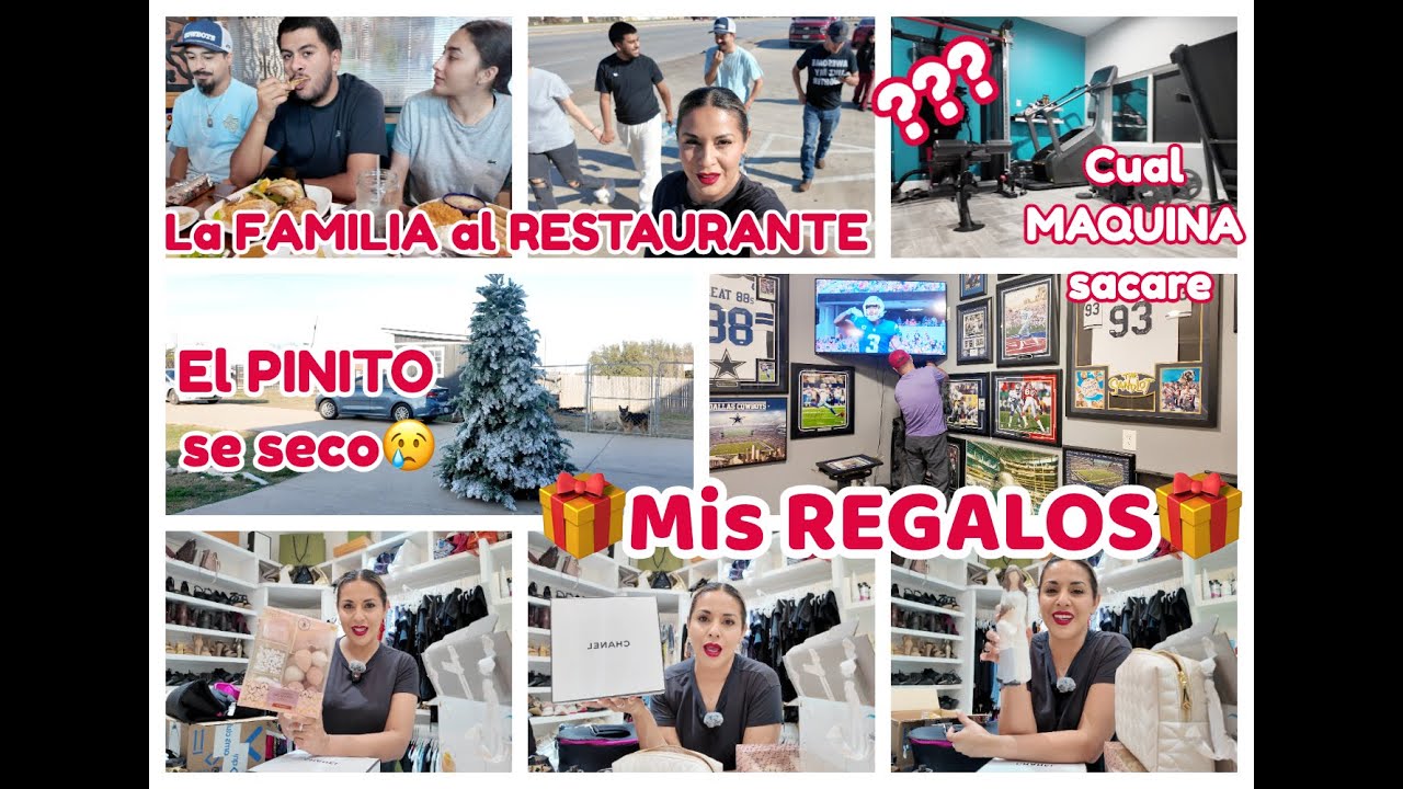 Me REGALARON una MAQUINA para el GYM🏋️‍♀️  Mis REGALOS de NAVIDAD + FAMILIA completa al RESTAURANTE
