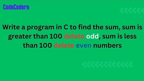Part 21 | Arrays in C | Malayalam | Delete Even and Odd numbers