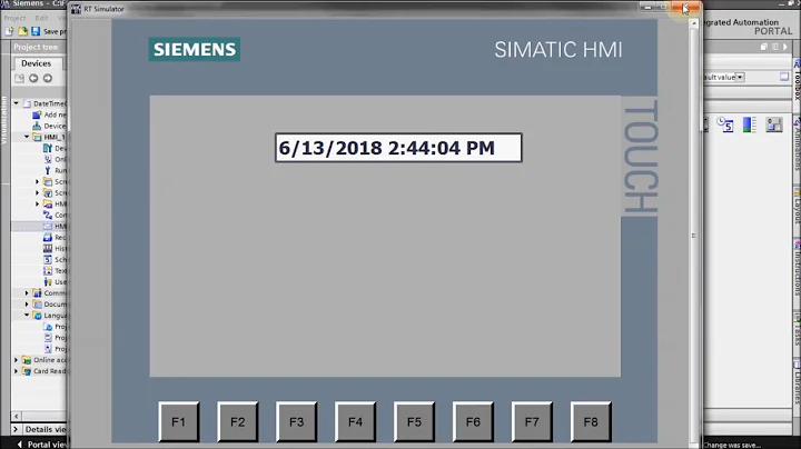 Siemens TIA Portal HMI tutorial - Changing of Date/Time format (12/24 hours format)