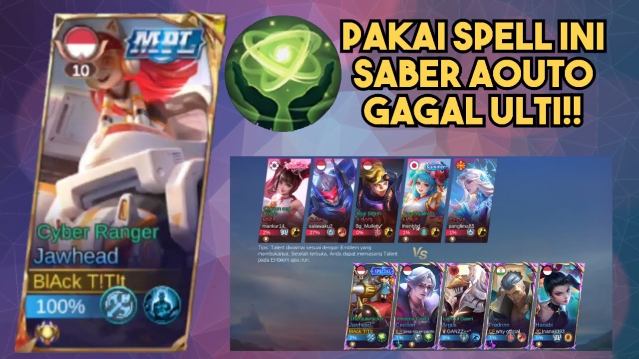 SABER MIKIR² MAU ULTI KARNA ADA SPELL PURIFY #mobilelegends #mlbb # ...