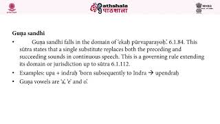 Linguistics P-14 , M-15. Morphophonemics : I sanskrit sandhi phonetic combination of sounds