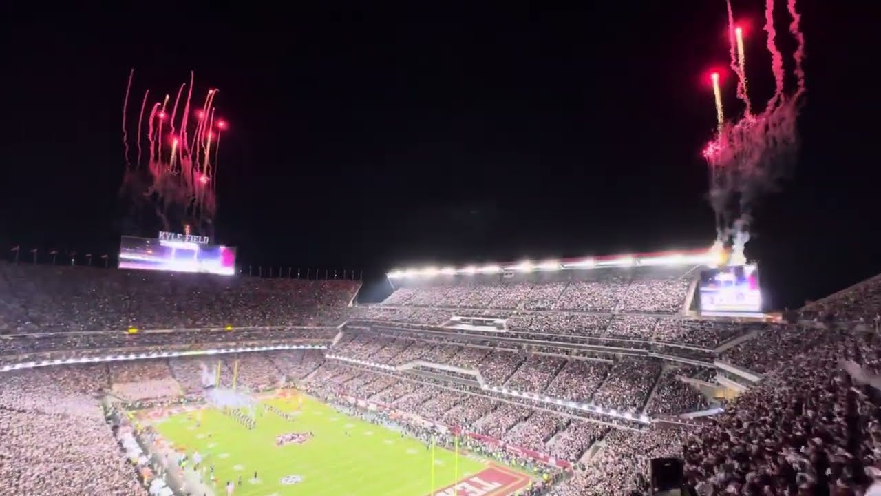 Texas A&M vs Texas Pre-Game Intro with Aggie War Hymn at Kyle Field