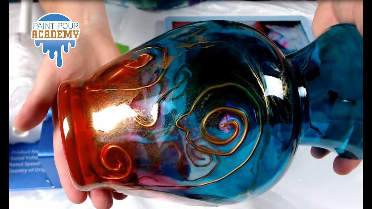 Resin Glass Vase with Dimensional Paint and Alcohol Ink YouTube