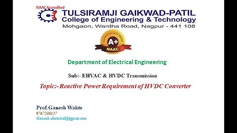 EHVAC & HVDC  Reactive Power requirement of HVDC