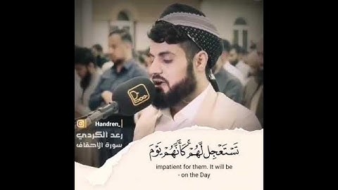 حالات واتس ابداع الشيخ رعد الكردي من سورة الاحقاف❤💙
