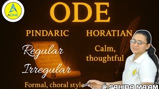 🎭 ODE in Poetry Explained | Types, Meaning &amp; Examples | Pindaric, Horatian &amp; Irregular Odes, DSSSB 