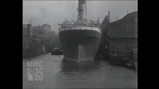 RMS Olympic Arrives in New York (1922) - Rare Footage