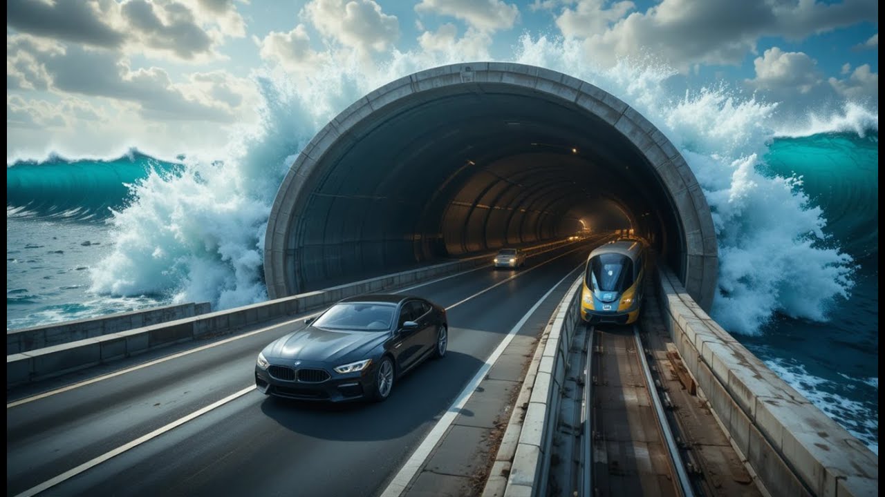 Inside the World’s Longest Underwater Tunnels | How Cars & Trains Travel Under the Sea 