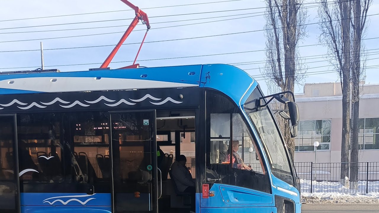 Поездка на трамвае 2342 «богатырь-М» по маршруту №9Д