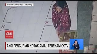 Aksi Pencurian Kotak Amal Terekam CCTV