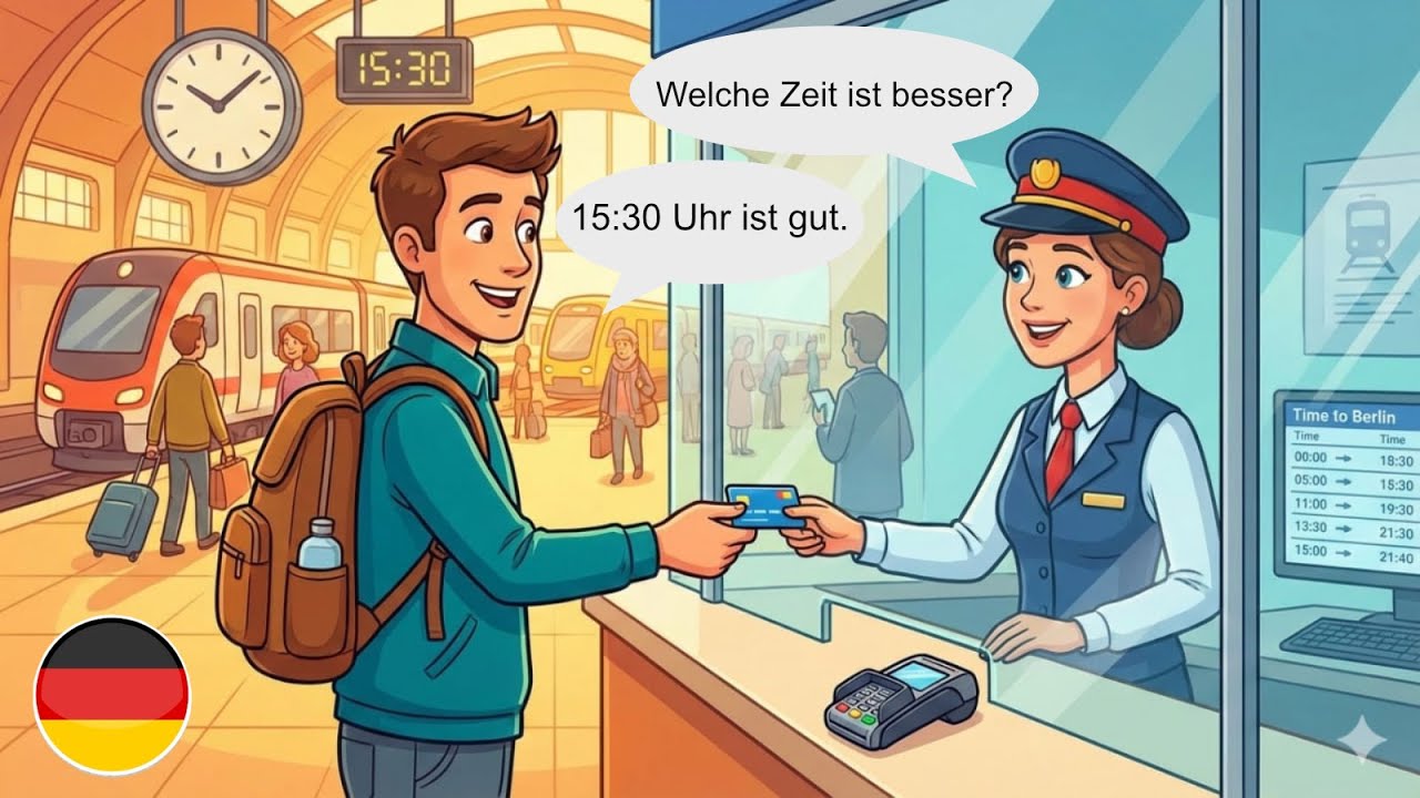 15 Minutes of Real German Conversations | Learn German on the Train 🚆