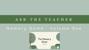 The Memory Game Volume 1