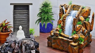 Cement Crafts - Amazing 2 Best Homemade Indoor Strongest Waterfall Fountains | Cemented Life Hacks