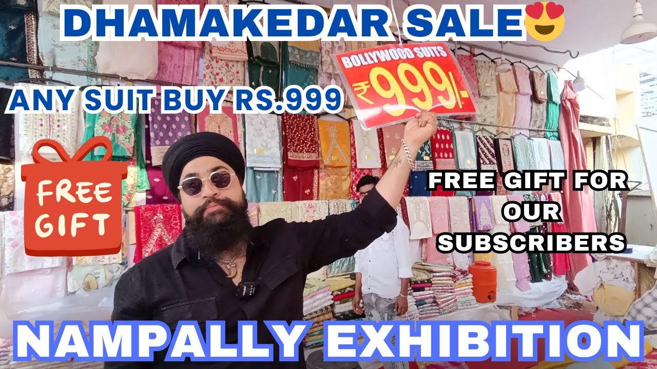 DHAMAKEDAR SALE😍|| BOLLYWOOD SUITS JUST rs.999 || Nampally Exhibition 2025 #numaish #bollywoodsuits