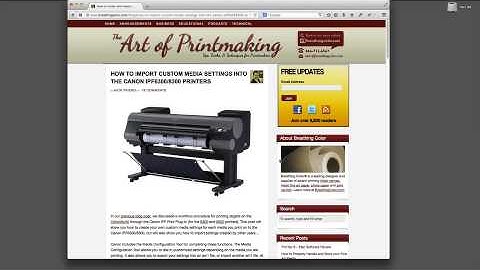 Canon iPF Printers Overview: Integrating 3rd party ICC Mac (Mac)