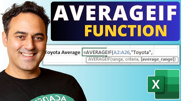 Microsoft Excel AVERAGE IF (AVERAGEIF) Function
