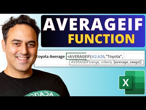 Microsoft Excel AVERAGE IF (AVERAGEIF) Function