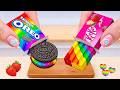 How to Make Rainbow Cake Recipe 🌈 ASMR Amazing Chocolate KITKAT & Rainbow OREO Cake