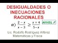 NIVEL 1F. DESIGUALDADES O INECUACIONES RACIONALES. Método Gráfico y de Casos.