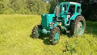 Настоящий покос травы. Новым трактором т-40