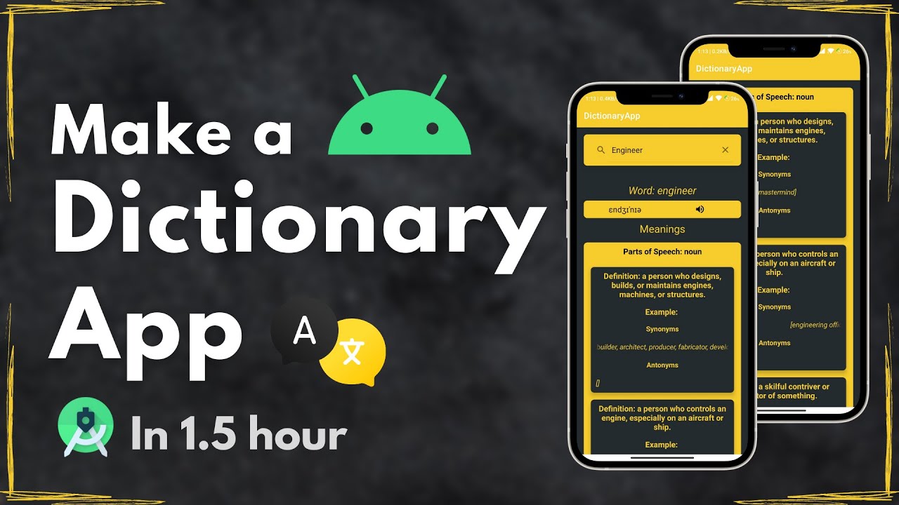 Let'S Make A Dictionary App | Android Project | Rest Api - Youtube