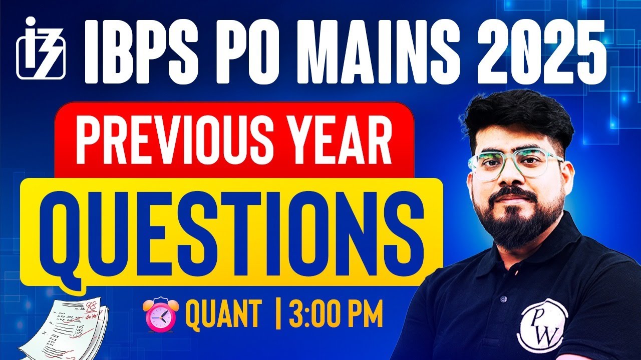 IBPS PO Mains 2025 | IBPS PO Previous Year Questions | Quant by Mayank ...