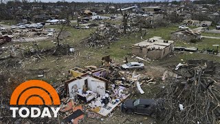 Nearly 100 deadly tornadoes touch down from Iowa to New Jersey