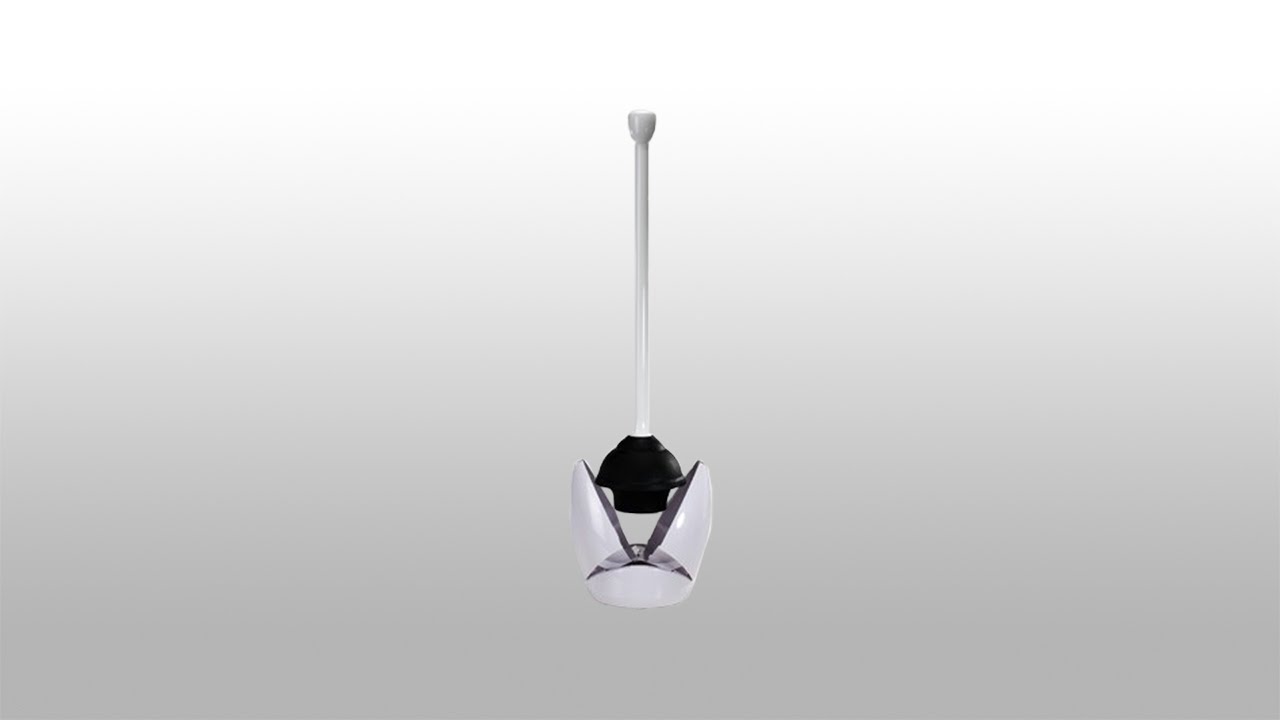 OXO Good Grips Toilet Plunger with Holder - Gray