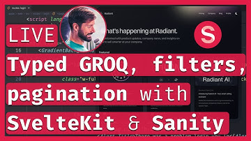 Typed queries, filtering and pagination with Sanity ✍️ Radiant Svelte! Part 3 🔴 LIVE Coding & Chill
