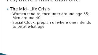 Psychology 101: The MidLife Crises